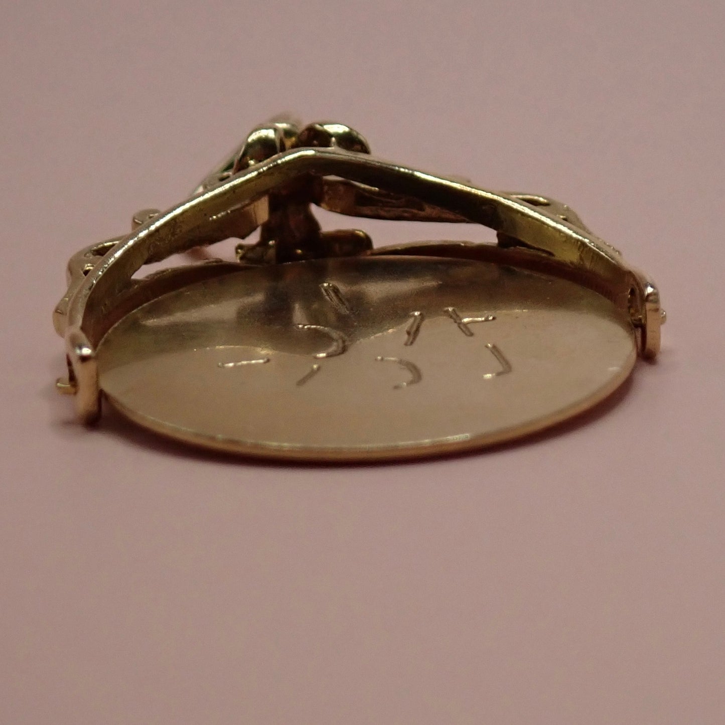 Vintage 1975 Birmingham 9ct Gold Heart Shaped 'I Love You' Spinner Charm Pendant
