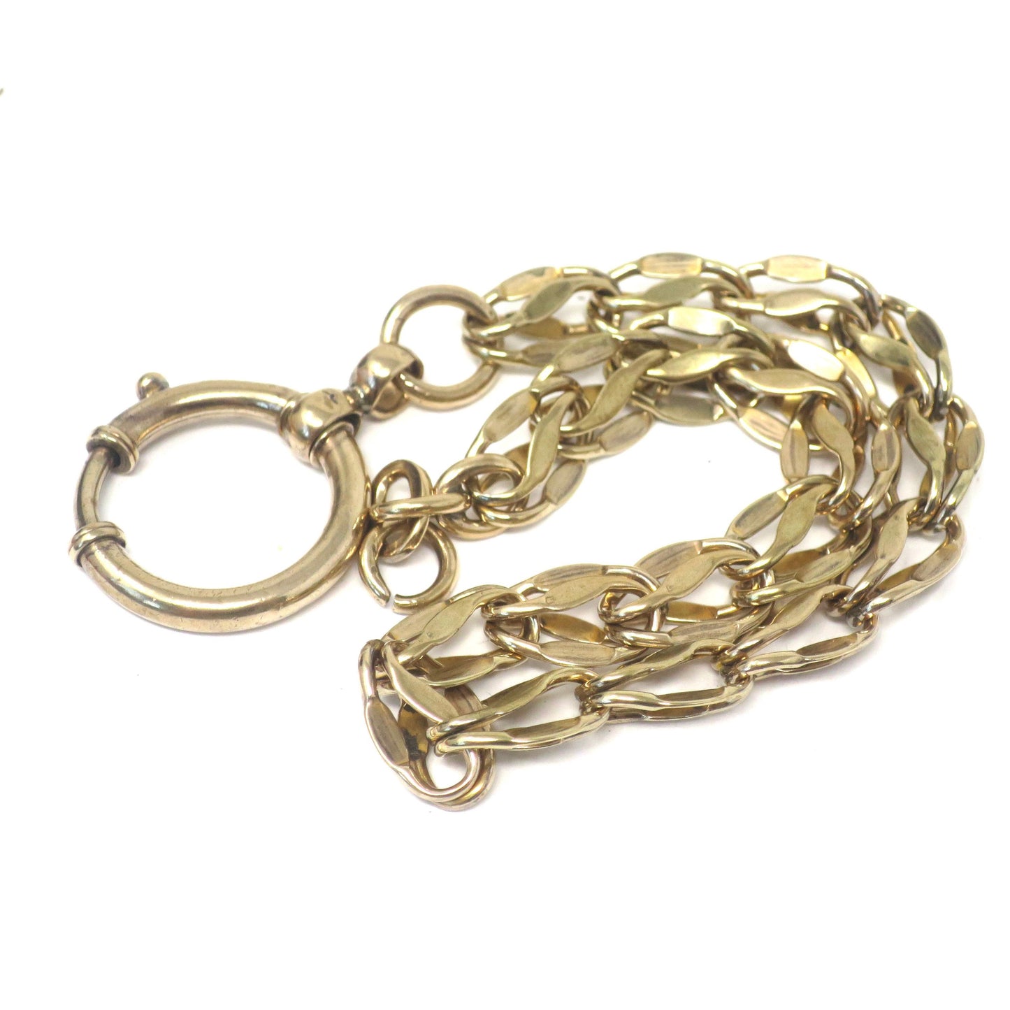 Antique Edwardian 10k Gold Filled Pocket Watch Chain: Bracelet Necklace Extender