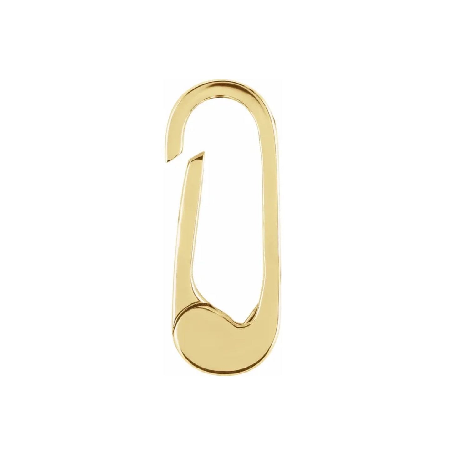 14K Yellow Gold Hinged Charm Bail, Connector, Fastener - 10.75 x 3.85 mm