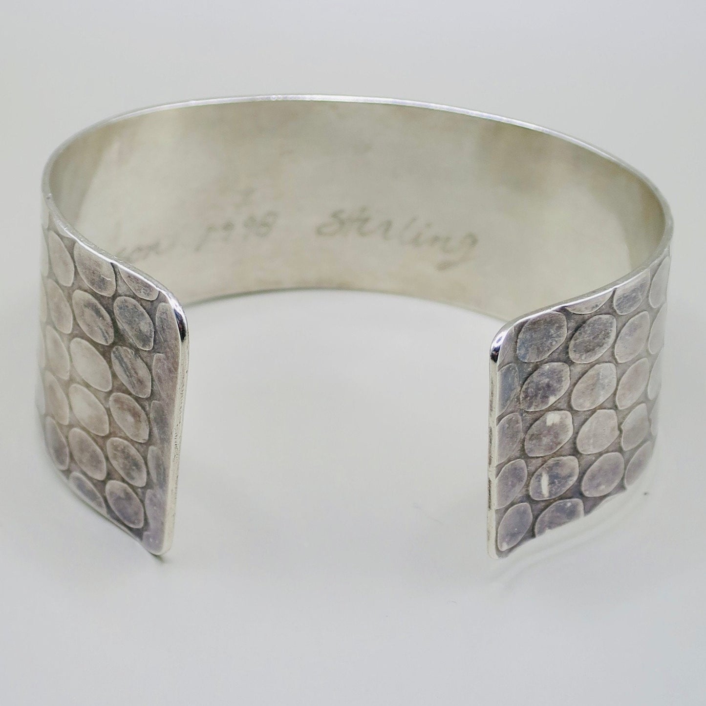 Vintage Labradorite Sterling Silver Cuff Bracelet, Artisan Handmade Jewelry