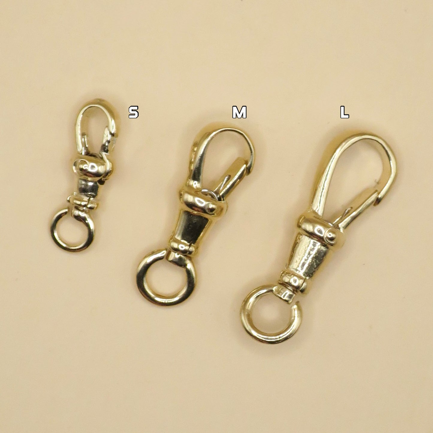 14K Yellow Gold Antique Style Swivel Clasp - Lobster Clip 22mm - LARGE