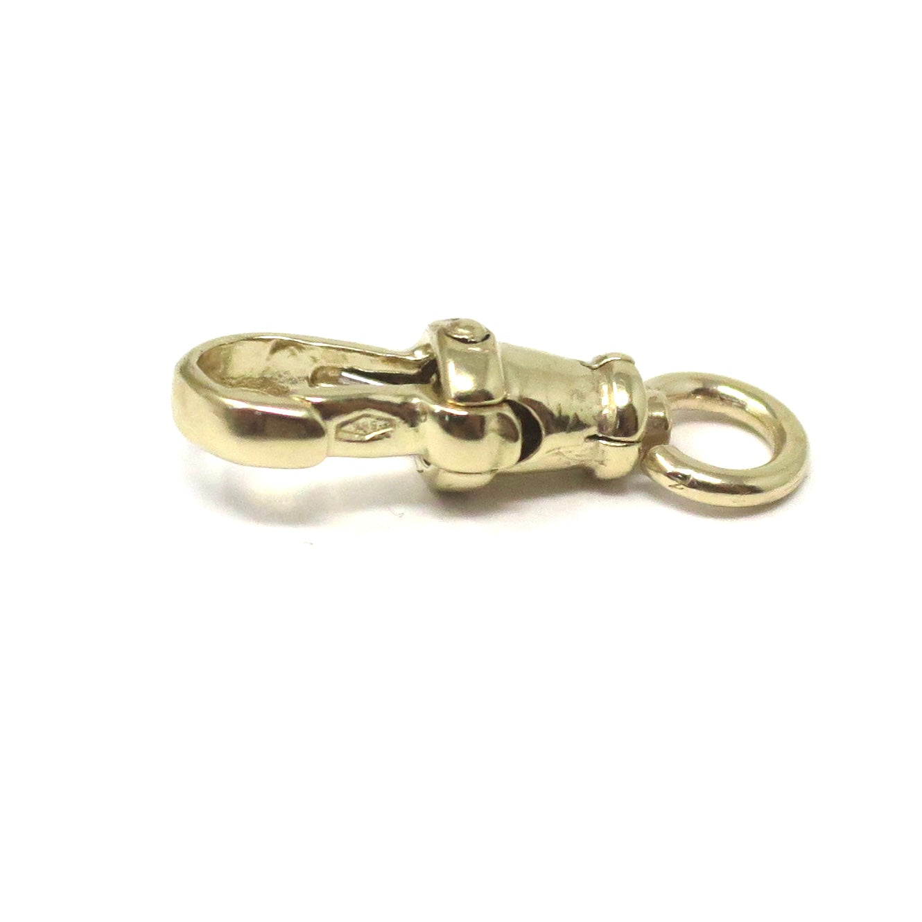14K Yellow Gold Antique Style Swivel Clasp - Lobster Clip 19mm - MEDIUM