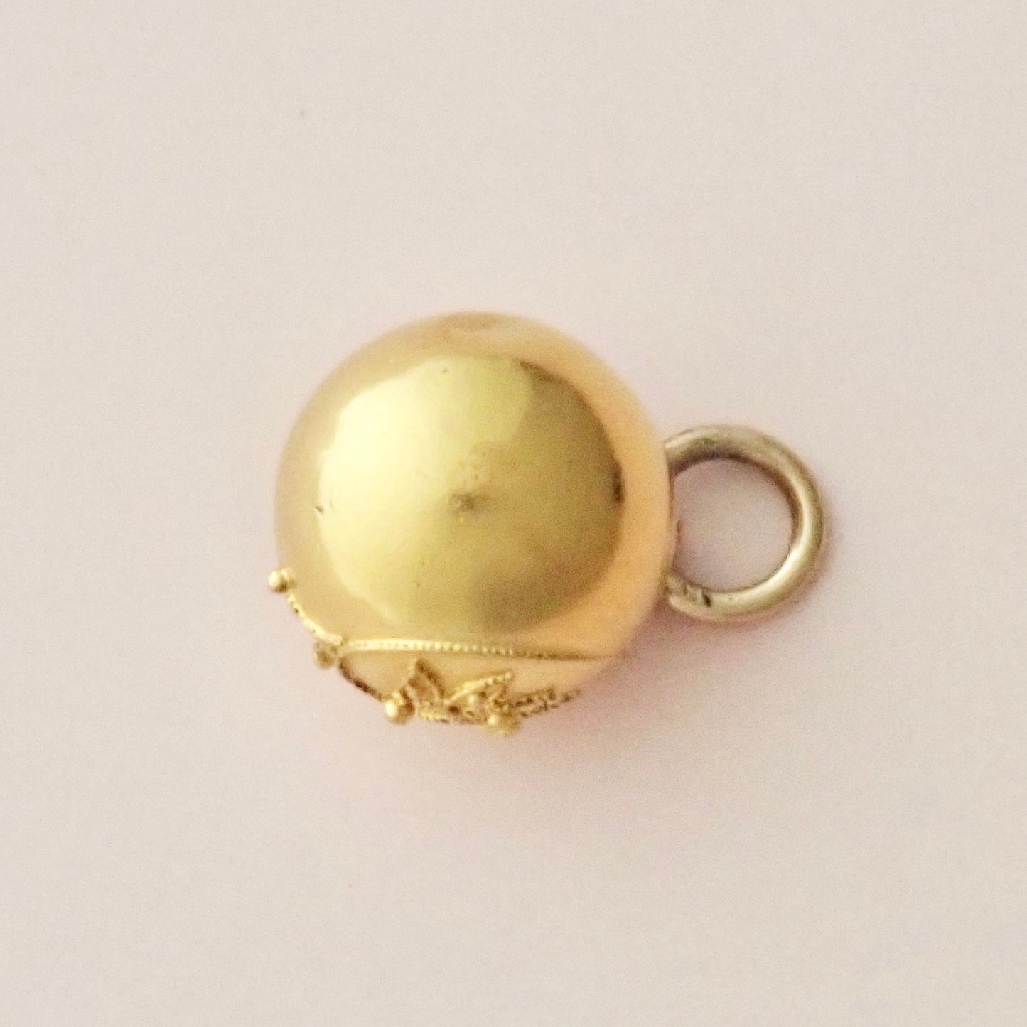 Antique Victorian Etruscan Revival Gold "Orb" Charm
