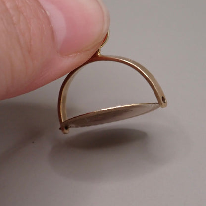 1966 Vintage 9k 9ct Yellow Gold “I Love You” Spinner Charm Pendant Hallmarked