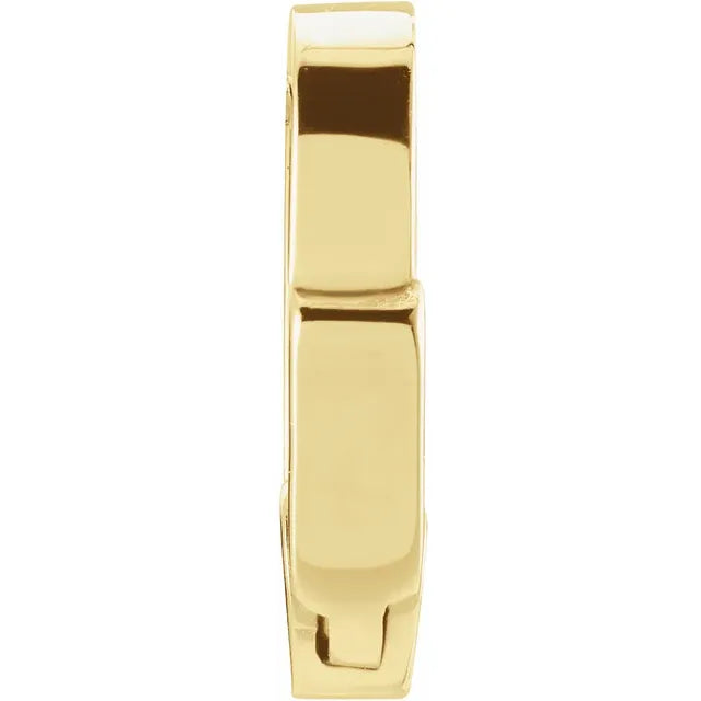 14K Yellow Gold Hinged Charm Bail, Connector, Fastener - 7.15 x 3.05 mm