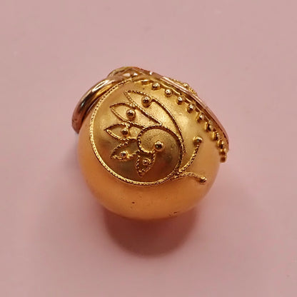 Antique Victorian Etruscan Revival Gold "Orb" Charm