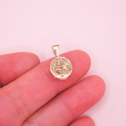 Preloved 14k Solid Gold & Brilliant Diamond Solitaire Pendant