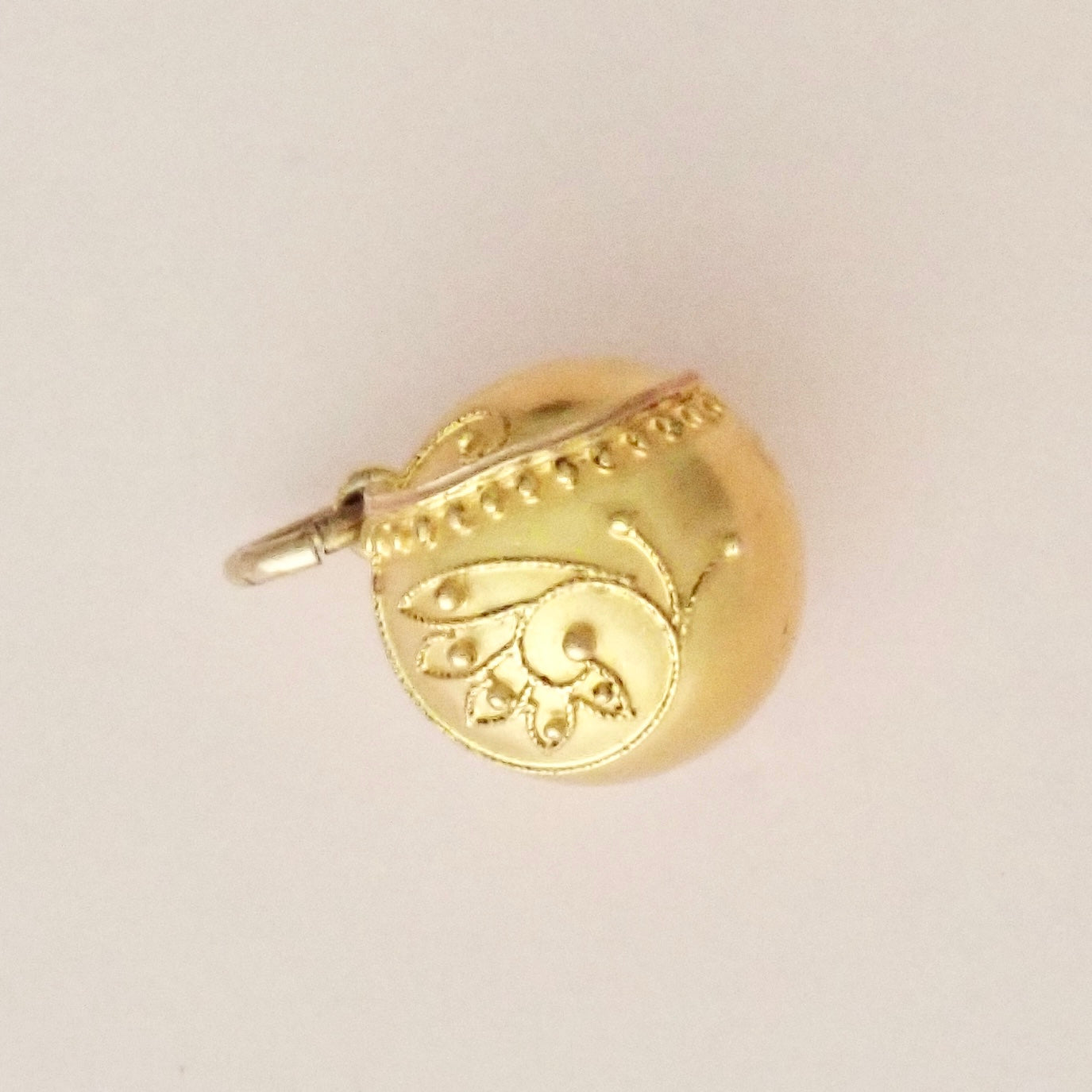 Antique Victorian Etruscan Revival Gold "Orb" Charm