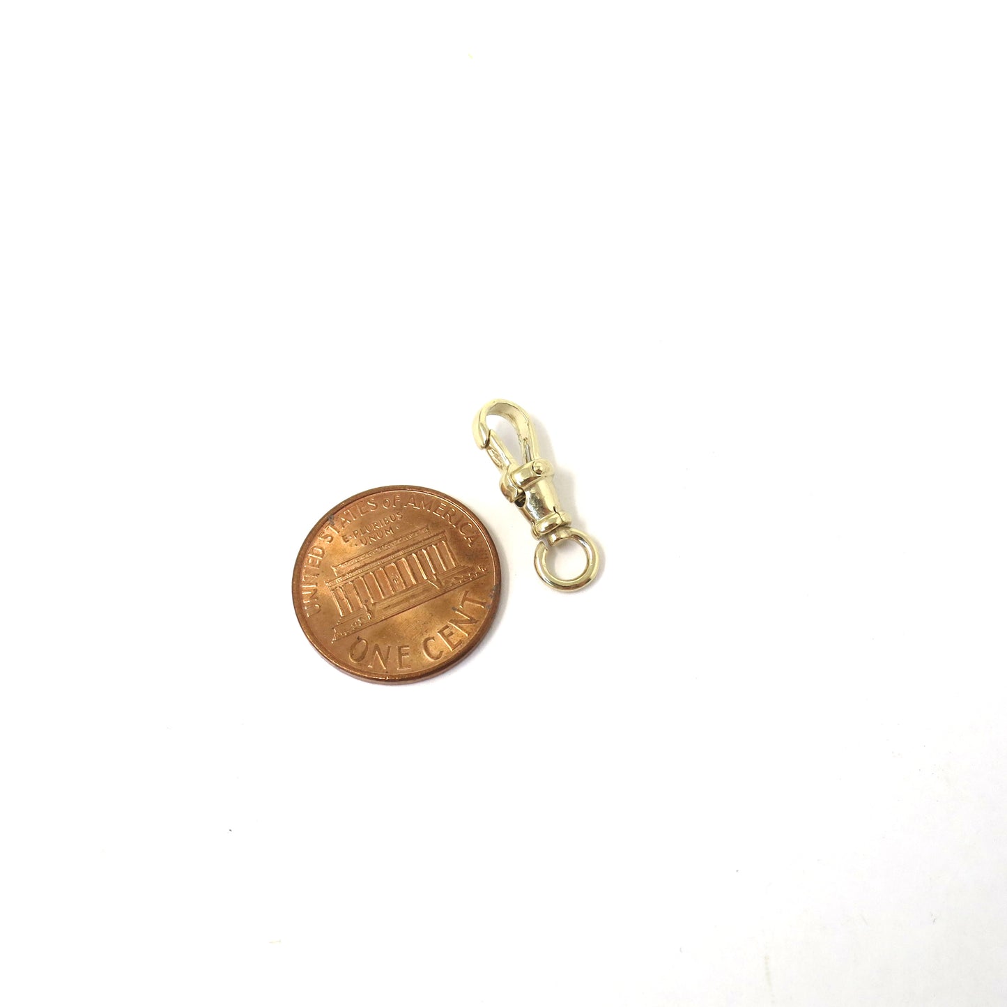 14K Yellow Gold Antique Style Swivel Clasp - Lobster Clip 19mm - MEDIUM