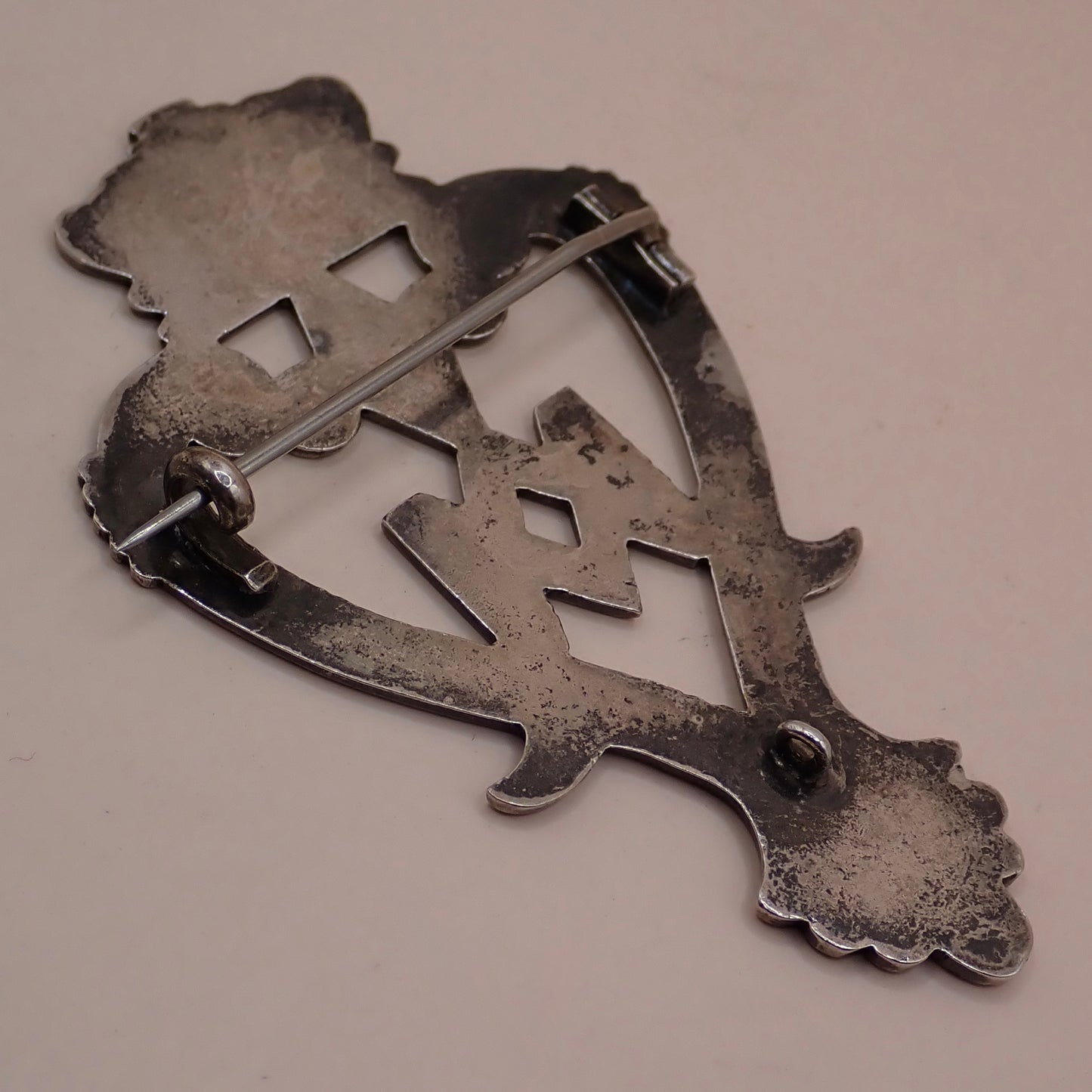 Rare 19th Century Scottish Sterling Silver Crowned Luckenbooth “Grand” Brooch Pin