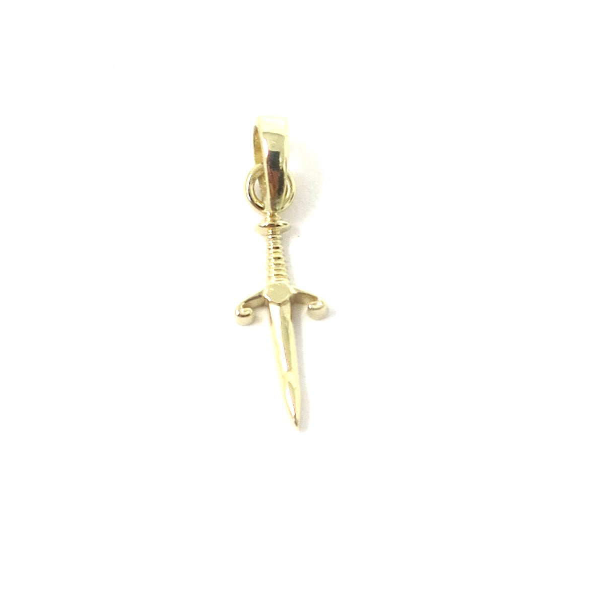 14k Yellow Gold 16.78x4.56 mm Dagger Pendant