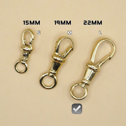 14K Yellow Gold Antique Style Swivel Clasp - Lobster Clip 22mm - LARGE