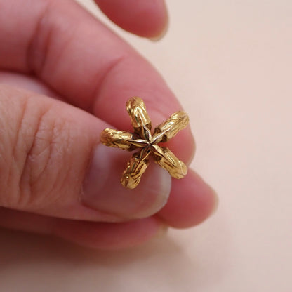Antique Victorian Repoussé 18K Acanthus "Orb" Charm