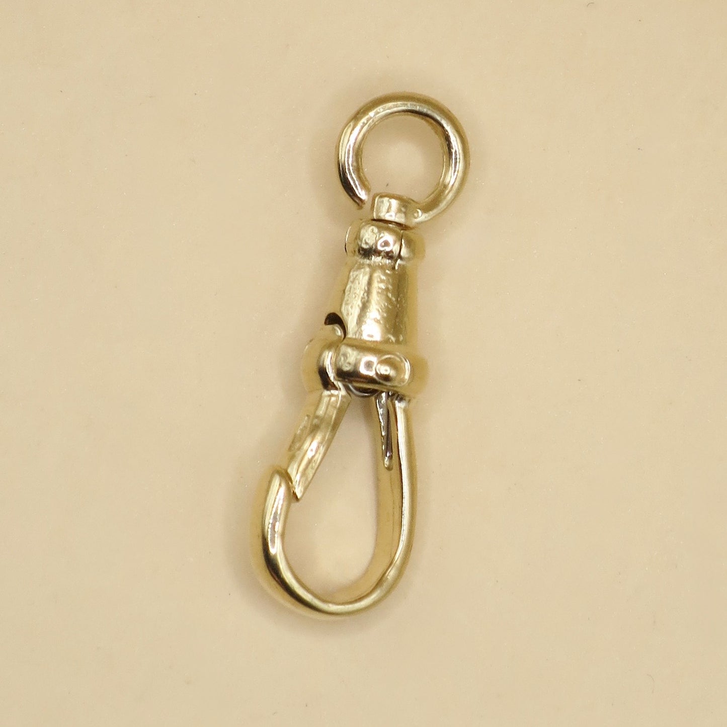 14K Yellow Gold Antique Style Swivel Clasp - Lobster Clip 22mm - LARGE