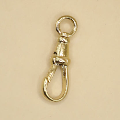14K Yellow Gold Antique Style Swivel Clasp - Lobster Clip 22mm - LARGE