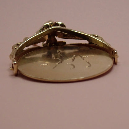 Vintage 1975 Birmingham 9ct Gold Heart Shaped 'I Love You' Spinner Charm Pendant