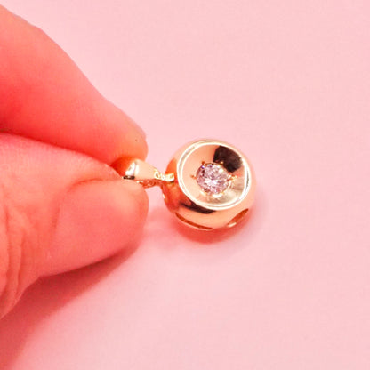 Preloved 14k Solid Gold & Brilliant Diamond Solitaire Pendant