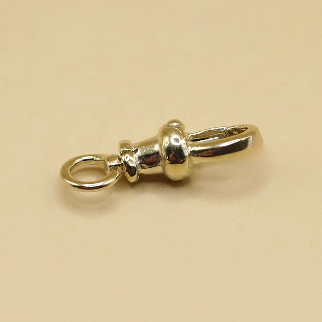 14K Yellow Gold Antique Style Swivel Clasp - Lobster Clip 15mm - SMALL