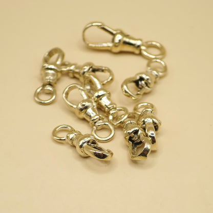 14K Yellow Gold Antique Style Swivel Clasp - Lobster Clip 15mm - SMALL