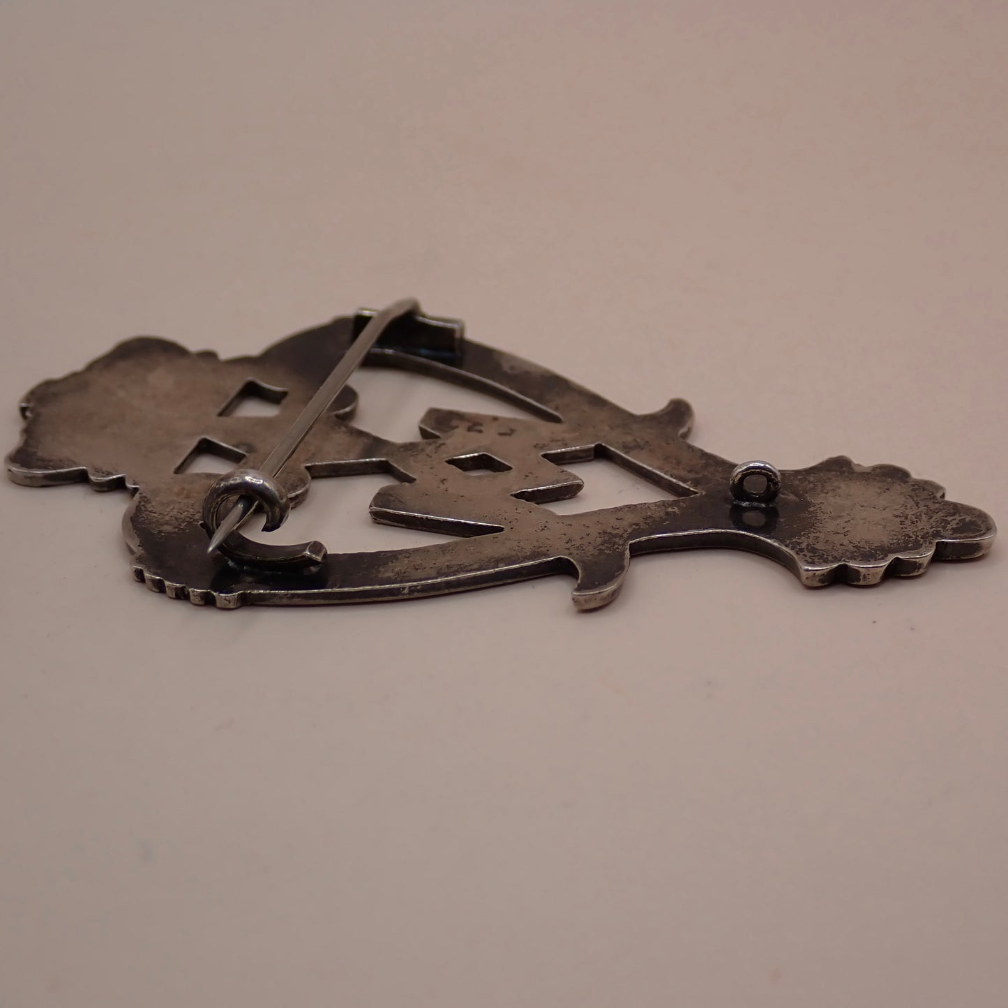 Rare 19th Century Scottish Sterling Silver Crowned Luckenbooth “Grand” Brooch Pin