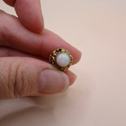 Antique Victorian Rare Antique Victorian Open-Work Opal "Cage" Micro-Charm