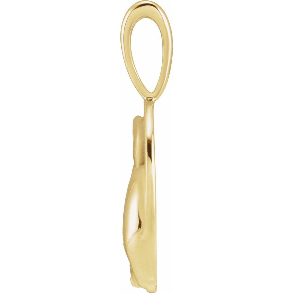 14K Yellow Gold .015 CT Natural Diamond Chinese Zodiac Year of the Rabbit Pendant