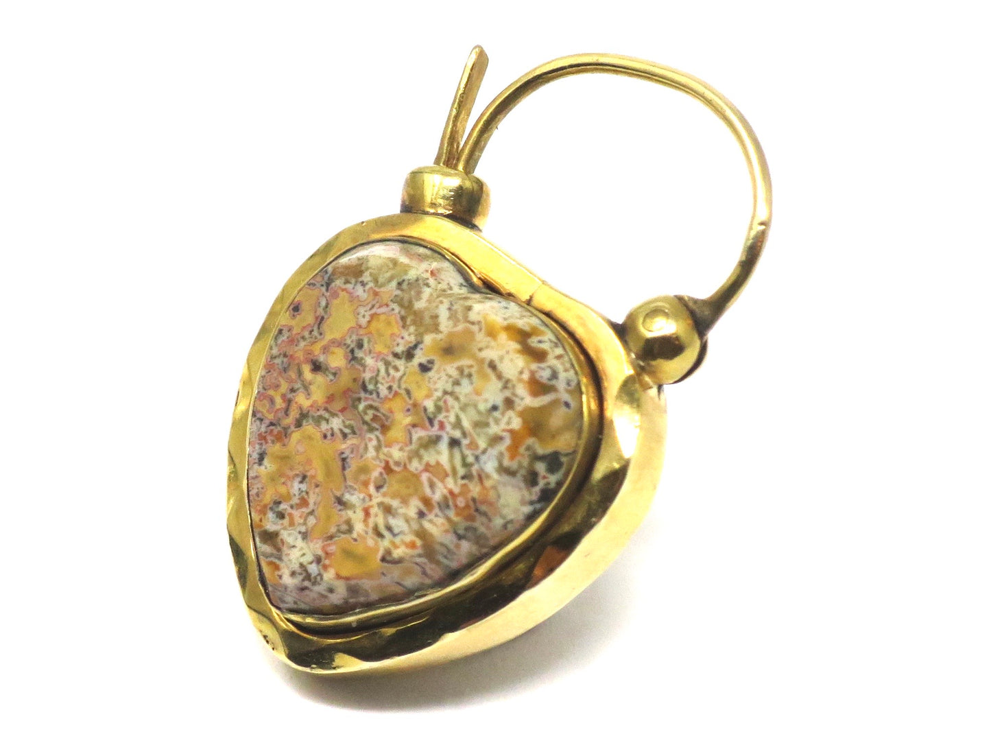 Antique Victorian 18k Scottish Aberdeen Granite Mourning Padlock Pendant, Fasteners, Connector