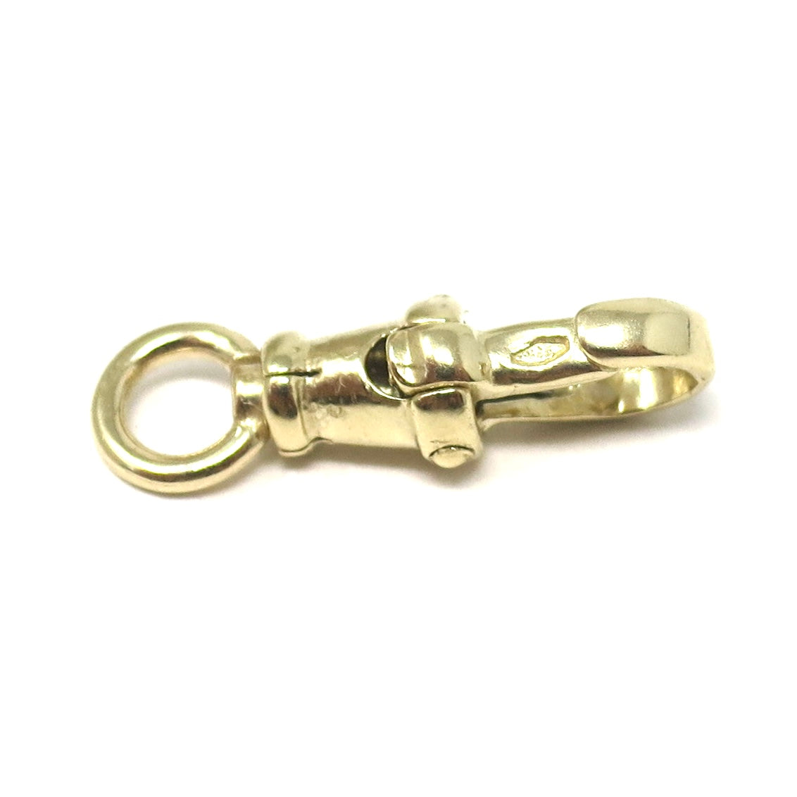 14K Yellow Gold Antique Style Swivel Clasp - Lobster Clip 19mm - MEDIUM