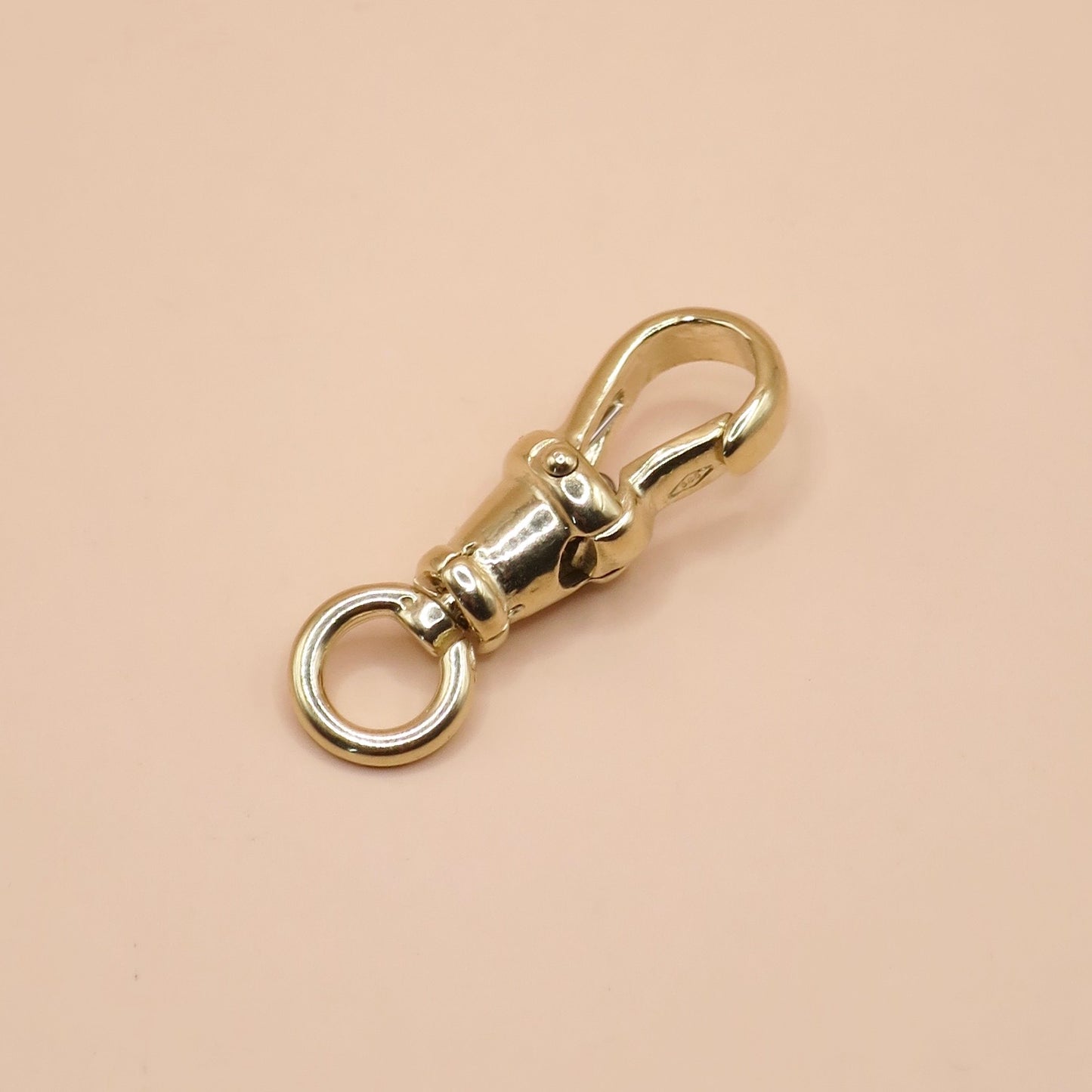 14K Yellow Gold Antique Style Swivel Clasp - Lobster Clip 19mm - MEDIUM