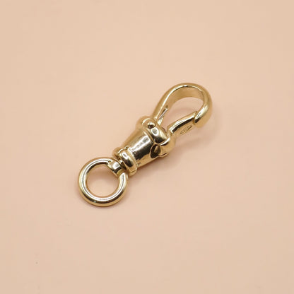 14K Yellow Gold Antique Style Swivel Clasp - Lobster Clip 19mm - MEDIUM