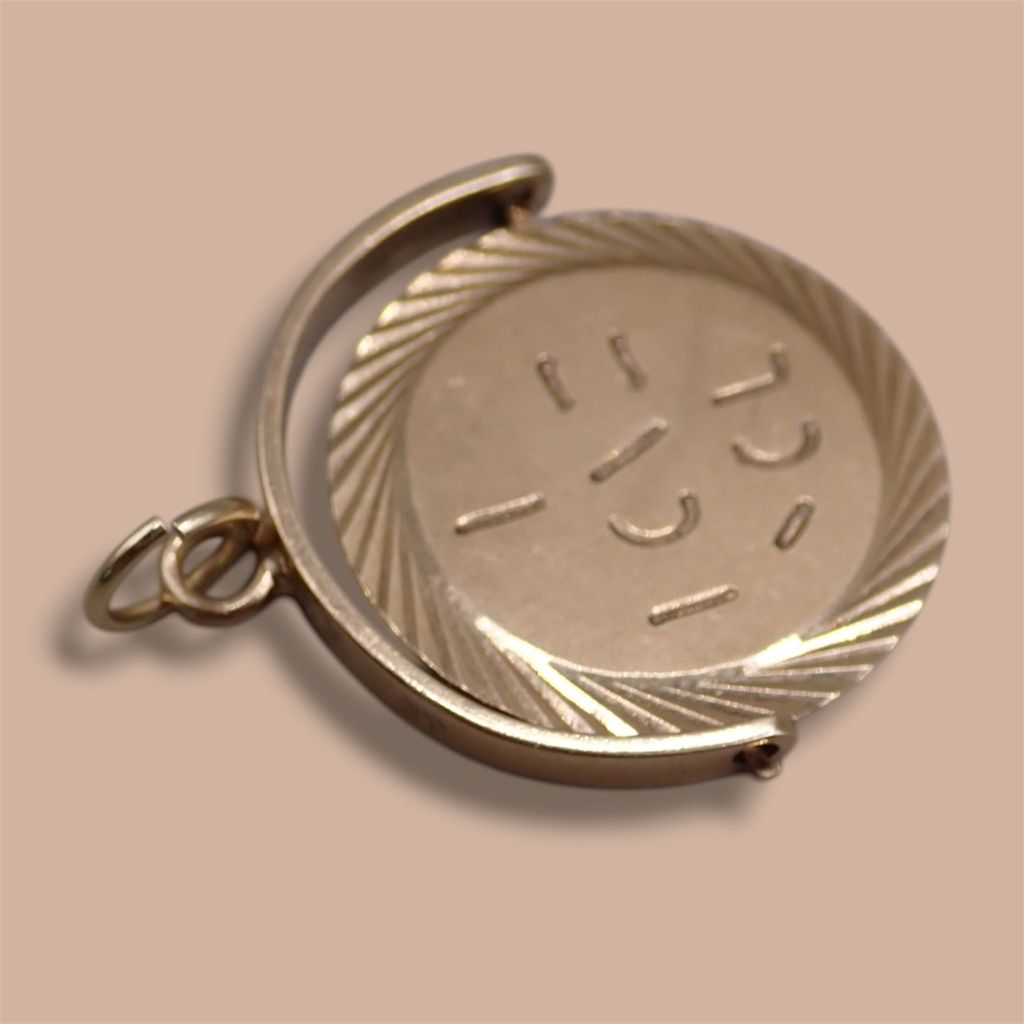 1966 Vintage 9k 9ct Yellow Gold “I Love You” Spinner Charm Pendant Hallmarked