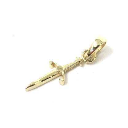 14k Yellow Gold 16.78x4.56 mm Dagger Pendant