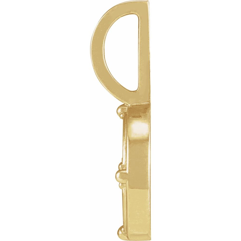 14K Yellow Gold .015 CT Natural Diamond Fire Element Charm Pendant