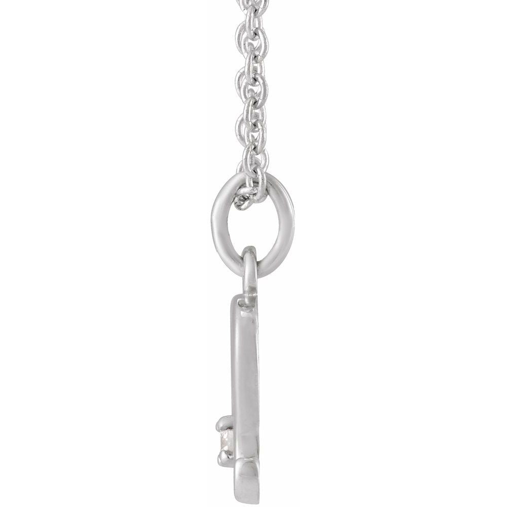 Solid 925 Sterling Silver .015 CT Natural Diamond Leo Lion Zodiac Charm 16-18" Necklace