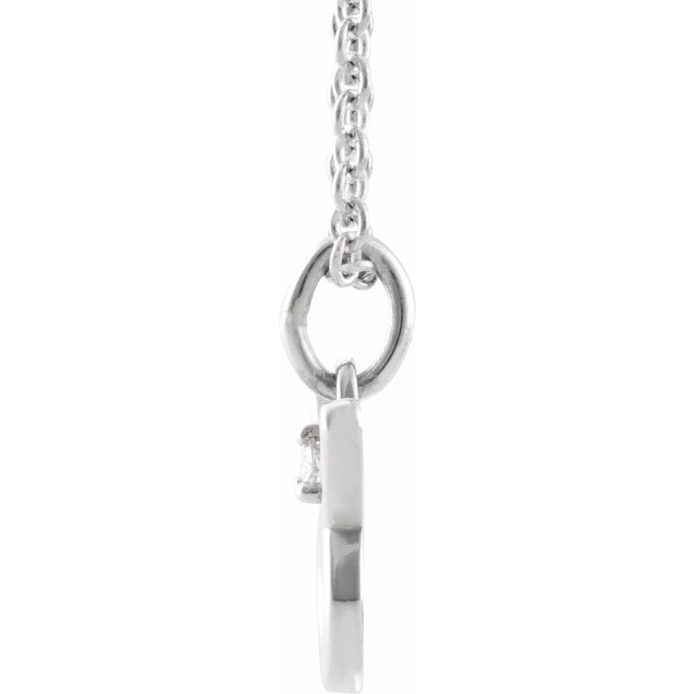 Solid 925 Sterling Silver .015 CT Natural Diamond Taurus Zodiac Charm 16-18" Necklace