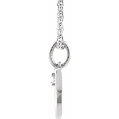 Solid 925 Sterling Silver .015 CT Natural Diamond Taurus Zodiac Charm 16-18" Necklace