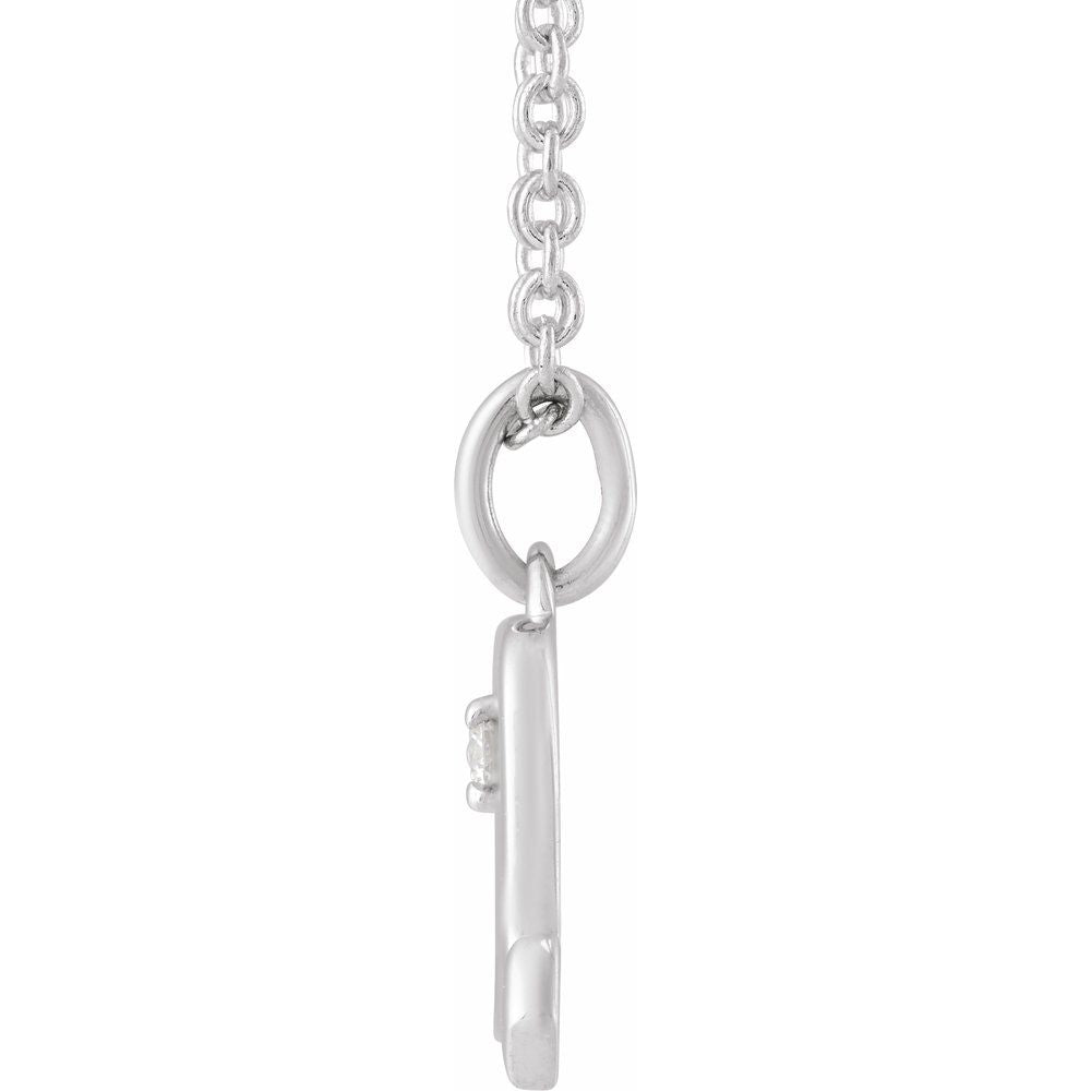 Solid 925 Sterling Silver .015 CT Natural Diamond Scorpio Zodiac Charm 16-18" Necklace