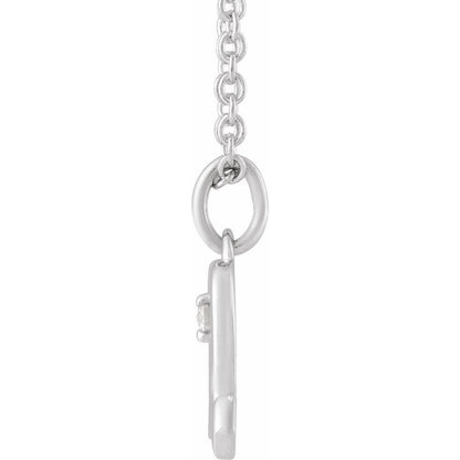 Solid 925 Sterling Silver .015 CT Natural Diamond Scorpio Zodiac Charm 16-18" Necklace