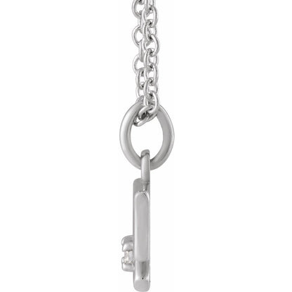 Solid 925 Sterling Silver .015 CT Natural Diamond Sagittarius Zodiac Charm 16-18" Necklace