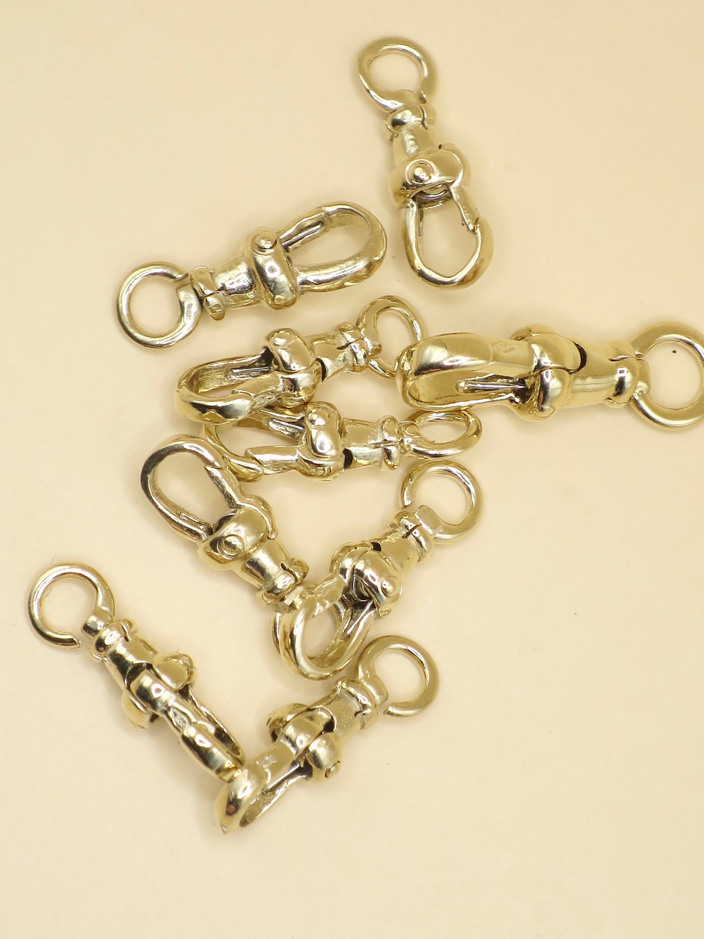 14K Yellow Gold Antique Style Swivel Clasp - Lobster Clip 15mm - SMALL