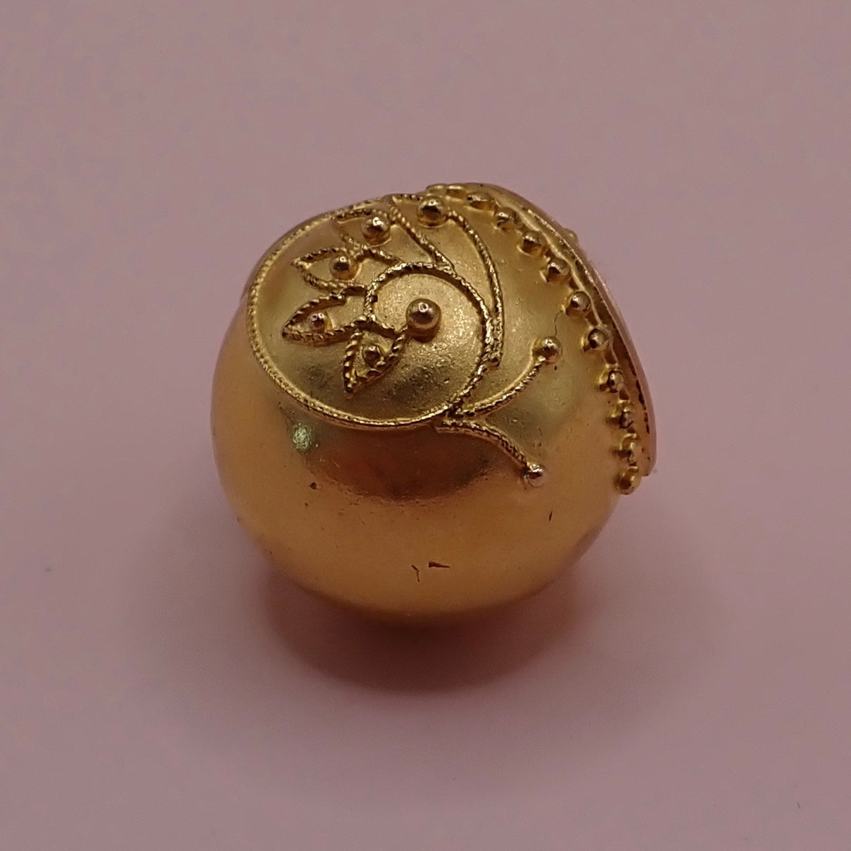 Antique Victorian Etruscan Revival Gold "Orb" Charm