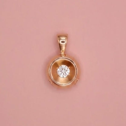 Preloved 14k Solid Gold & Brilliant Diamond Solitaire Pendant