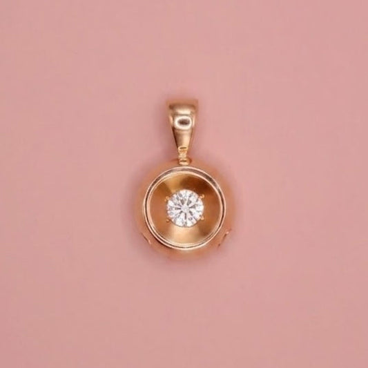 Preloved 14k Solid Gold & Brilliant Diamond Solitaire Pendant