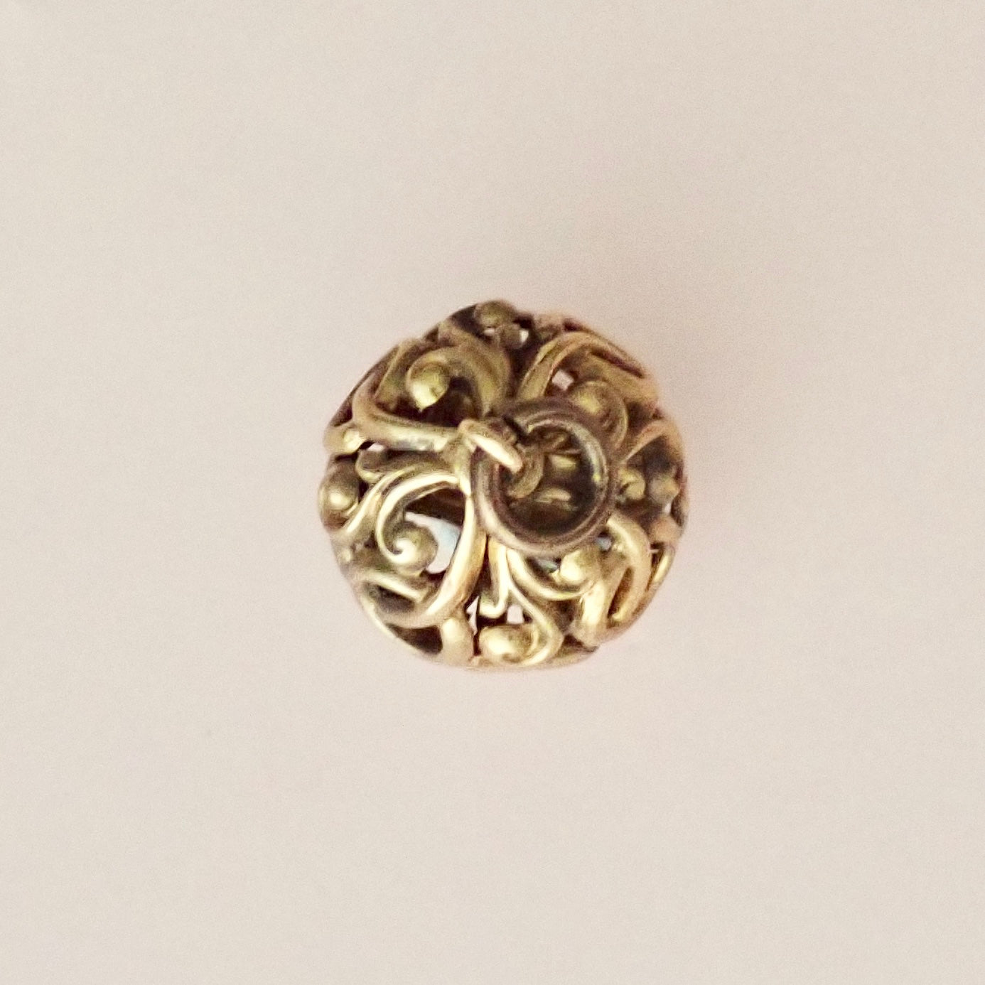 Antique Victorian Open-Work Scroll "Orb" Charm