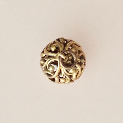 Antique Victorian Open-Work Scroll "Orb" Charm