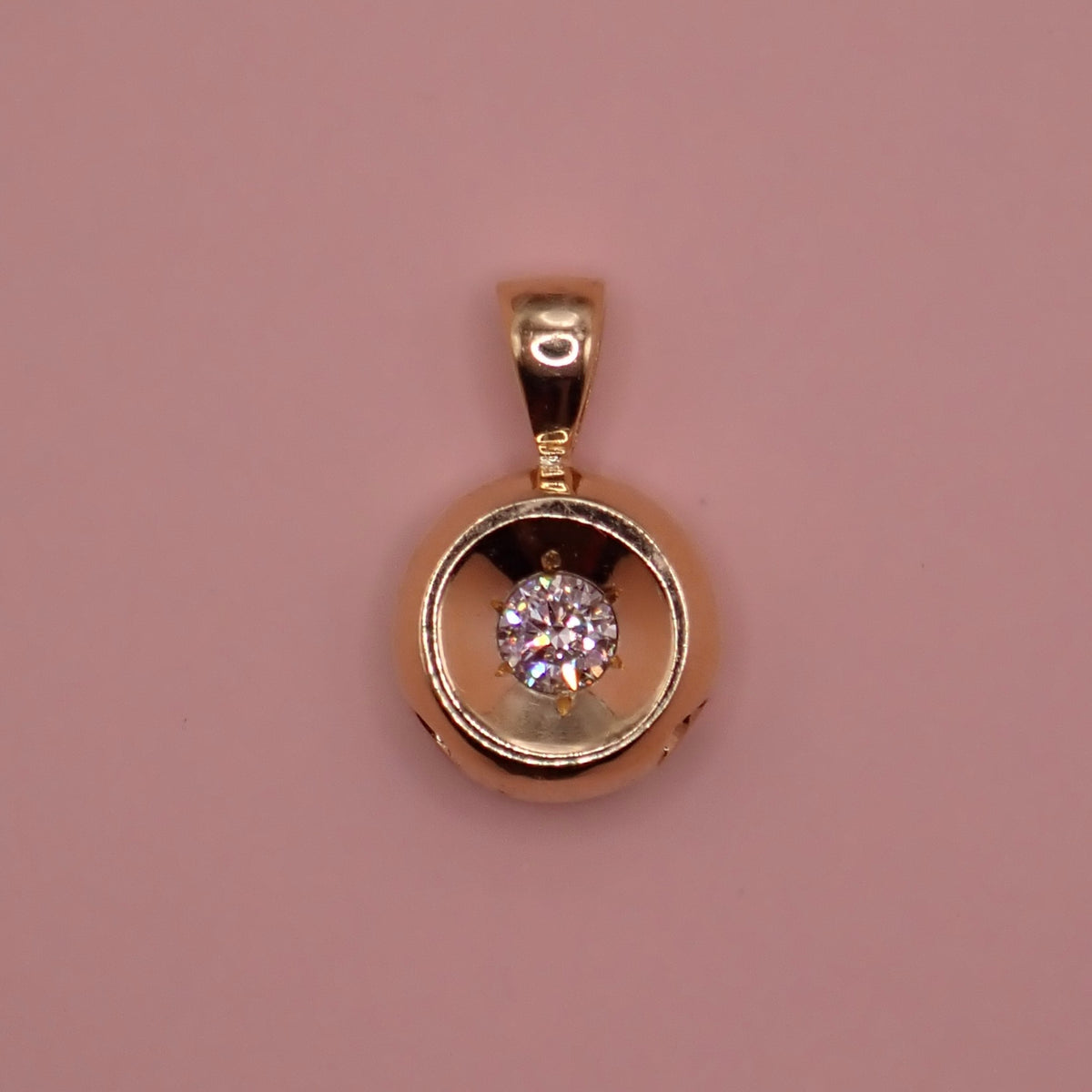 Preloved 14k Solid Gold & Brilliant Diamond Solitaire Pendant