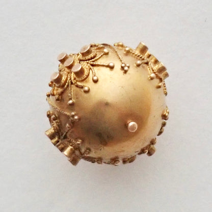 Antique Victorian Etruscan Revival 14K "Orb" Filigree Charm
