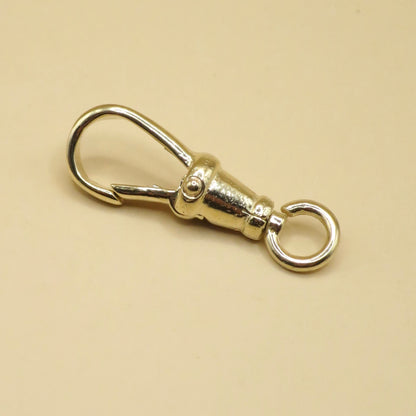 14K Yellow Gold Antique Style Swivel Clasp - Lobster Clip 22mm - LARGE