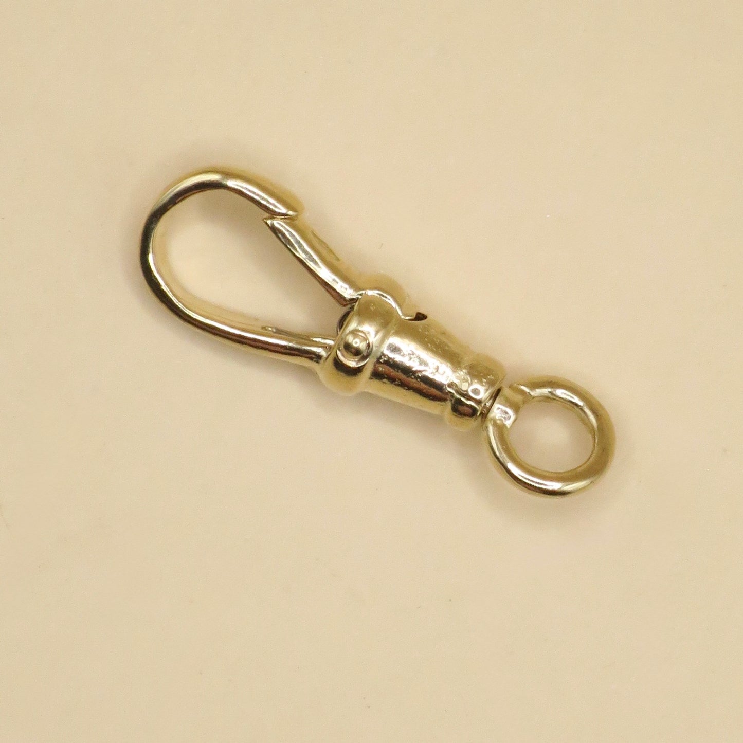14K Yellow Gold Antique Style Swivel Clasp - Lobster Clip 22mm - LARGE
