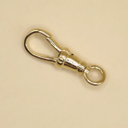 14K Yellow Gold Antique Style Swivel Clasp - Lobster Clip 22mm - LARGE